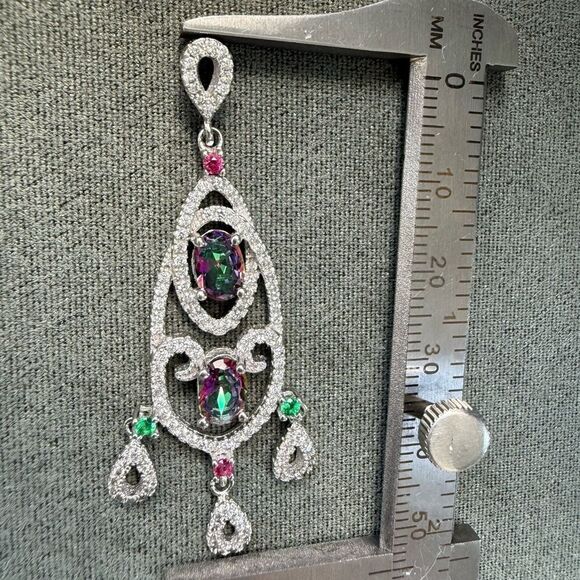 ✨ MYSTIC TOPAZ CHANDELIER PENDANT – SPARKLING STATEMENT PIECE ✨ - Picture 5 of 17